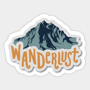 Wanderlust with Mountains Sticker